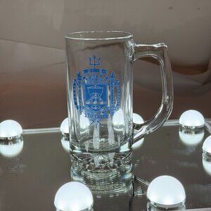 Us Naval Academy glass ex tridens scientia beer stein